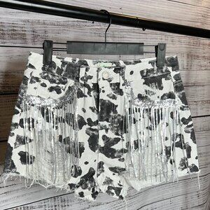 Cowprint Rhinestone Short